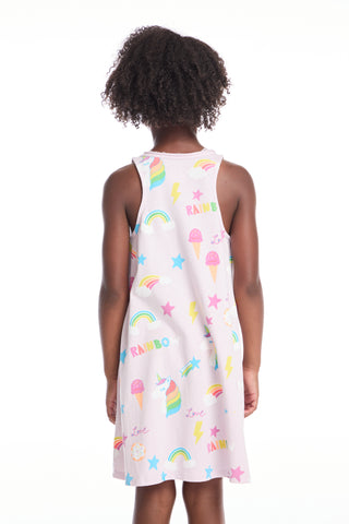 Chaser Unicorn Treats Girls Tank Dress