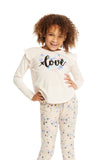 Chaser, Chaser Love Ruffle Shoulder LS Tee - Basically Bows & Bowties