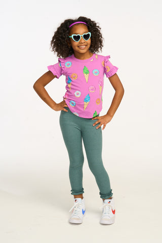 Chaser Sweets Ruffle Sleeve Tee, Chaser, cf-size-3, cf-size-4, cf-size-5, cf-size-6, cf-size-7, cf-size-8, cf-type-tee, cf-vendor-chaser, Chaser, Chaser Ice Cream, Chaser Kids, Chaser Short S