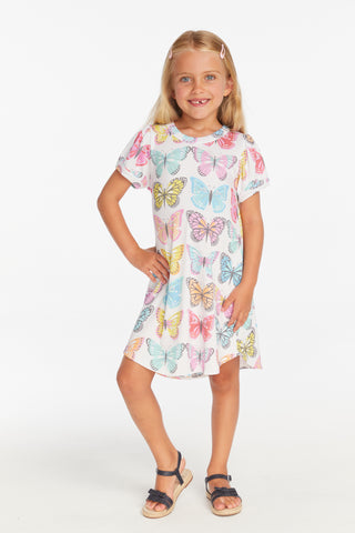 Chaser Puff Sleeve "She's a Butterfly" Dress