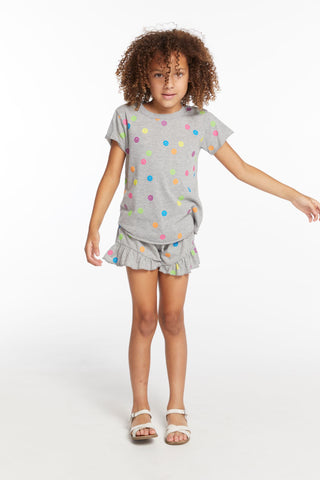 Chaser Rainbow Smiles Girls Crew Neck Tee