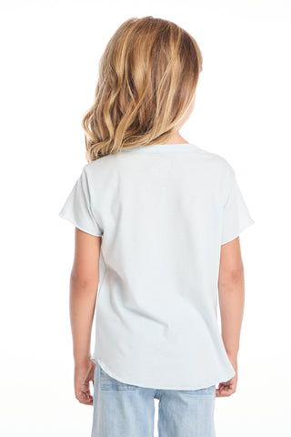 Chaser Glitter Ice Cream Cone Girls Shirttail Tee