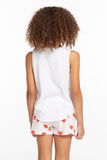Chaser, Chaser Heart Strawberry All Over Girls Shorts - Basically Bows & Bowties