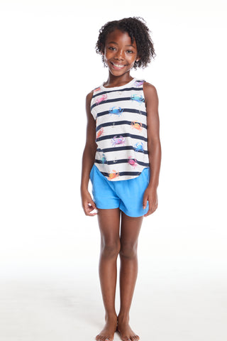 Chaser Colorful Crabs Girls Muscle Tee