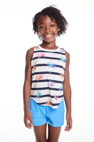 Chaser Colorful Crabs Girls Muscle Tee