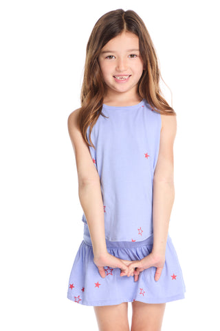 Chaser Tossed Stars Powder Blue Tank