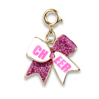 Charm It!, Charm It! Gold Glitter Cheer Bow Charm, Charms & Pendants - Basically Bows & Bowties