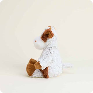 Cinnamon Latte Cow Warmies
Plush toy resembling a dragon with white body and brown accents on a beige background