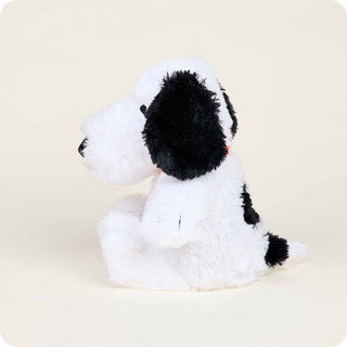 Snoopy Warmies
Plush toy dog with black and white fur on a light beige background
