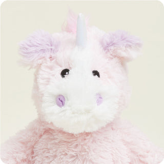 Pink Unicorn Warmies
Plush unicorn toy with pastel colors on a light background