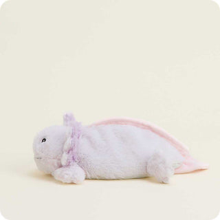 Pink Axolotl Warmies Junior
Plush toy with a rainbow tail on a beige background