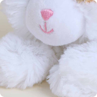 Calico Cat Warmies Junior
White plush toy with pink nose on a beige background