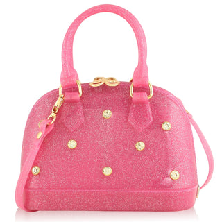 Carrying Kind Rhinestone Cate Handbag - Hot Pink Sparkle