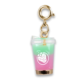 Charm It! Gold Strawberry Matcha Charm
Strawberry-themed drink cup charm with gold top on a white background
