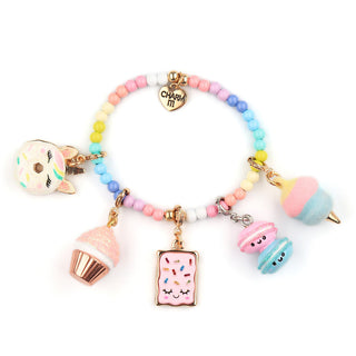 Charm It! Gold Toaster Cake Charm
Colorful beaded bracelet with various charms on a white background