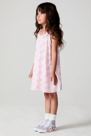Chaser Bows and Stars Dress for girls featuring bow and star patterns in soft fabric, with a comfortable fit and playful design.