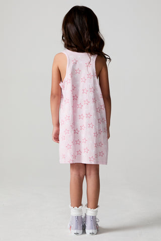 Chaser Bows and Stars dress for girls featuring bows, stars, and a colorful design on a playful fabric.