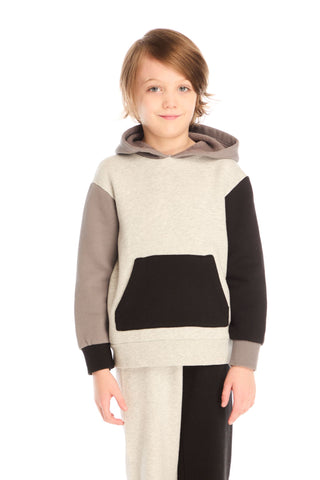 Chaser Colorblocked Long Sleeve Hoodie
Child wearing a color-blocked hoodie and pants on a white background