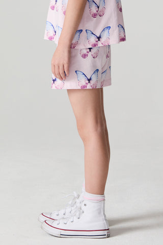 Chaser Flutter Butterfly Shorts in vibrant floral print, featuring lightweight fabric and relaxed fit for casual wear.
