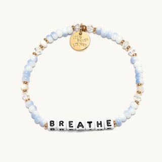 Little Words Project Bracelet - Breathe
Beaded bracelet with 'BREATHE' charm on a white background