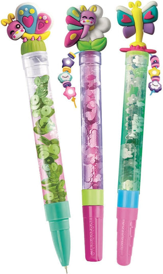 Clementoni Idea Create Your­ Pens Wonderful Butterflies
Three colorful pens with butterfly tops on a white background