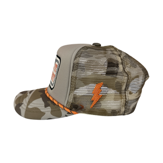 Tiny Whales Cool It Cowboy Trucker Hat - Tan Camo