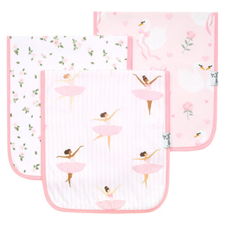 Copper Pearl Katerina burp cloth set featuring soft, absorbent cloths with a stylish pattern for comfortable, practical baby care.