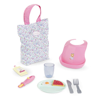 Corolle Large Mealtime Set for 14" & 17" Doll - Flowered