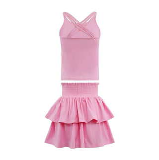 Lola & The Boys Crystal Rainbow Summer Set 2-piece outfit with colorful, shiny fabric and summer style for kids.