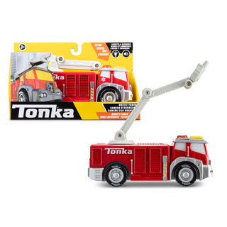 Tonka Mighty Force Lights & Sounds - Fire Truck with Nozzle 
Tonka toy tow truck with packaging on a white background