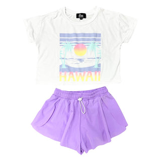 FBZ Lavender Butterfly Shorts