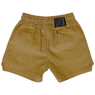 Tiny Whales Dad Shorts in sand color, front view showing casual fit and comfortable fabric for men.