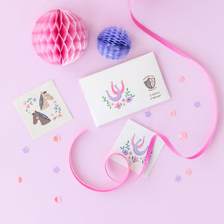 Jollity & Co, Jollity & Co Pony Tales Temporary Tattoos - Basically Bows & Bowties