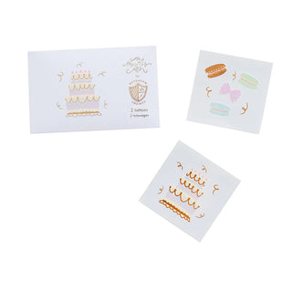 Jollity & Co Let Them Eat Cake Temporary Tattoos