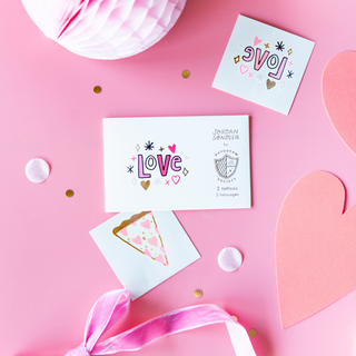 Jollity & Co Love Notes Temporary Tattoos