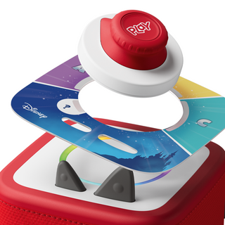 Disney Quiz Kingdom Tonieplay Controller + Game Set
Colorful toy with a red 'Play' button on a white background