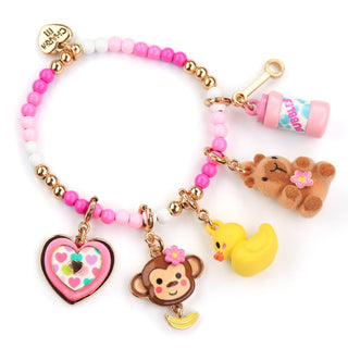 Charm It! Gold Rubber Ducky Charm
Colorful beaded bracelet with various charms on a white background