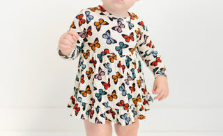 Posh Peanut, Posh Peanut Larisa L/S Ruffled Bodysuit Dress - Basically Bows & Bowties