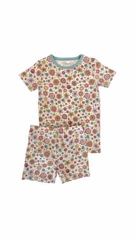 In My Jammers Zoey Floral S/S 2pc PJ Set w/Shorts, In My Jammers, Bamboo, Bamboo Pajamas, cf-size-3t, cf-size-4t, cf-size-5t, cf-size-7-8y, cf-type-pajamas, cf-vendor-in-my-jammers, Ella Flor