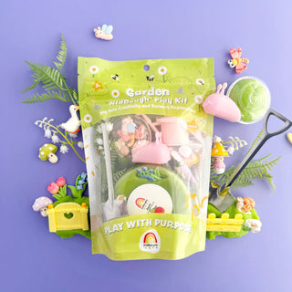 EGKD  Earth Grown KidDoughs Garden KidDough Play Kit
Garden play kit packaging with gardening tools and plants on a purple background