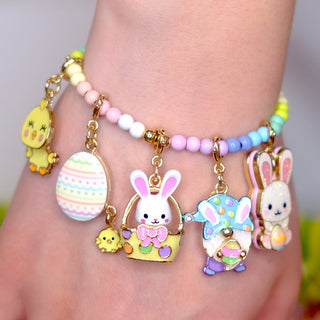 Charm It!, Charm It! Gold Easter Bunny Basket Charm, Charms & Pendants - Basically Bows & Bowties