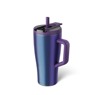 Brumate Era Flip 30oz cup in Dark Aura with a sleek dark color and ergonomic design, perfect for beverages on the go.