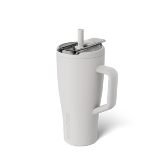 Brumate Era Flip 30oz cup in Dune color with a sleek, matte finish and secure flip lid for hot or cold beverages.