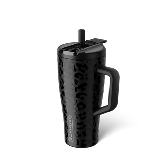 Brumate Era Flip 30oz cup with Onyx Leopard design, featuring a sleek, durable drink container with a stylish animal print pattern.