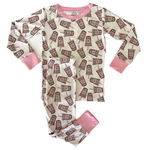 In My Jammers Iced Coffee L/S 2pc PJ Set, In My Jammers, Bamboo, Bamboo Pajamas, cf-size-2t, cf-size-3t, cf-size-4t, cf-size-5t, cf-size-6t, cf-size-7-8y, cf-type-pajamas, cf-vendor-in-my-jam