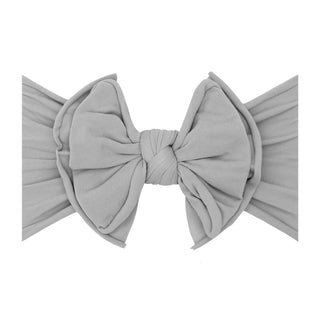 Baby Bling FAB grey headband with soft fabric and bow detail, designed for babies and toddlers.