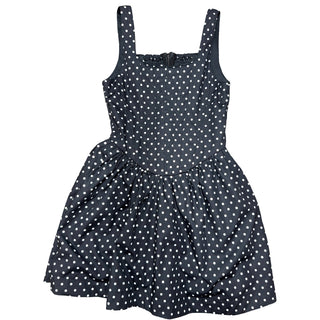 FBZ Black & White Polka Dot Sleeveless Dress
Black dress with white polka dots on a white background