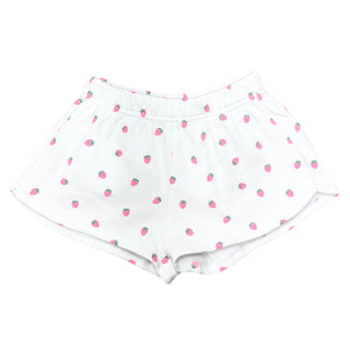 FBZ Pink Strawberry on White Shorts
White shorts with pink strawberry pattern on a white background