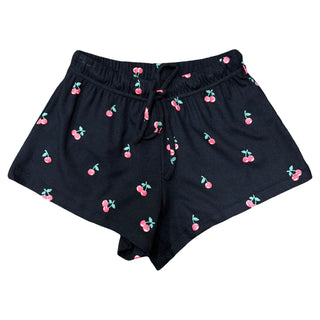 FBZ Red Cherries on Black Shorts
Black shorts with cherry pattern on a white background