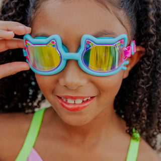 Bling2o, Bling2o Flexi Cat Flexible Frame Swim Goggle, Goggles - Basically Bows & Bowties